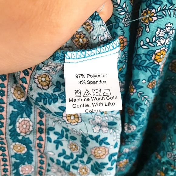 🦋 BLUE FLORAL BOHO MAXI DRESS! - Picture 14 of 15